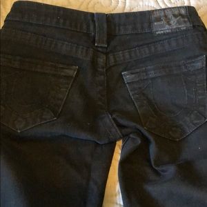 Black True Religion skinny jeans